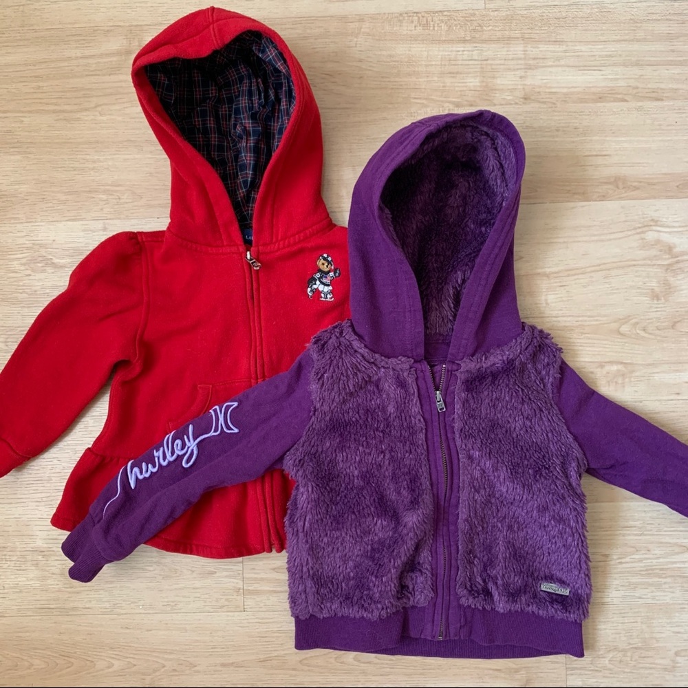 *SOLD* Girl's Toddler Ralph Lauren & Hurley 2T/24M jacket bundle